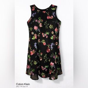 Calvin Klein Floral Black Dress